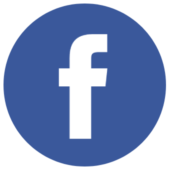 Facebook logo: white 'f' on blue circle