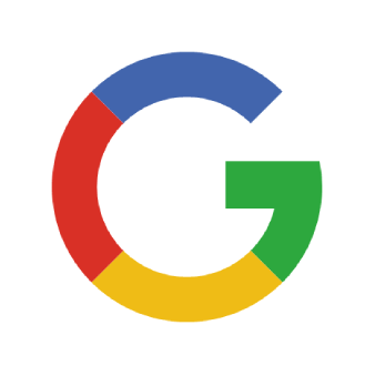 Google multicolor G logo on white background