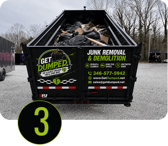 Get Dumped dumpster filled with junk