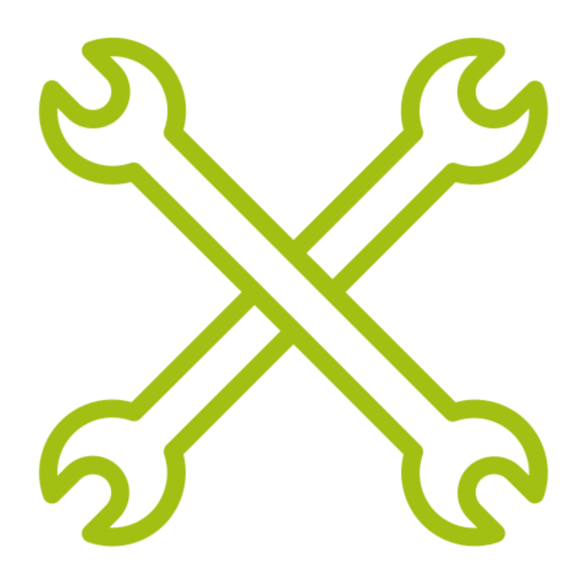 Crossed green wrenches icon on black