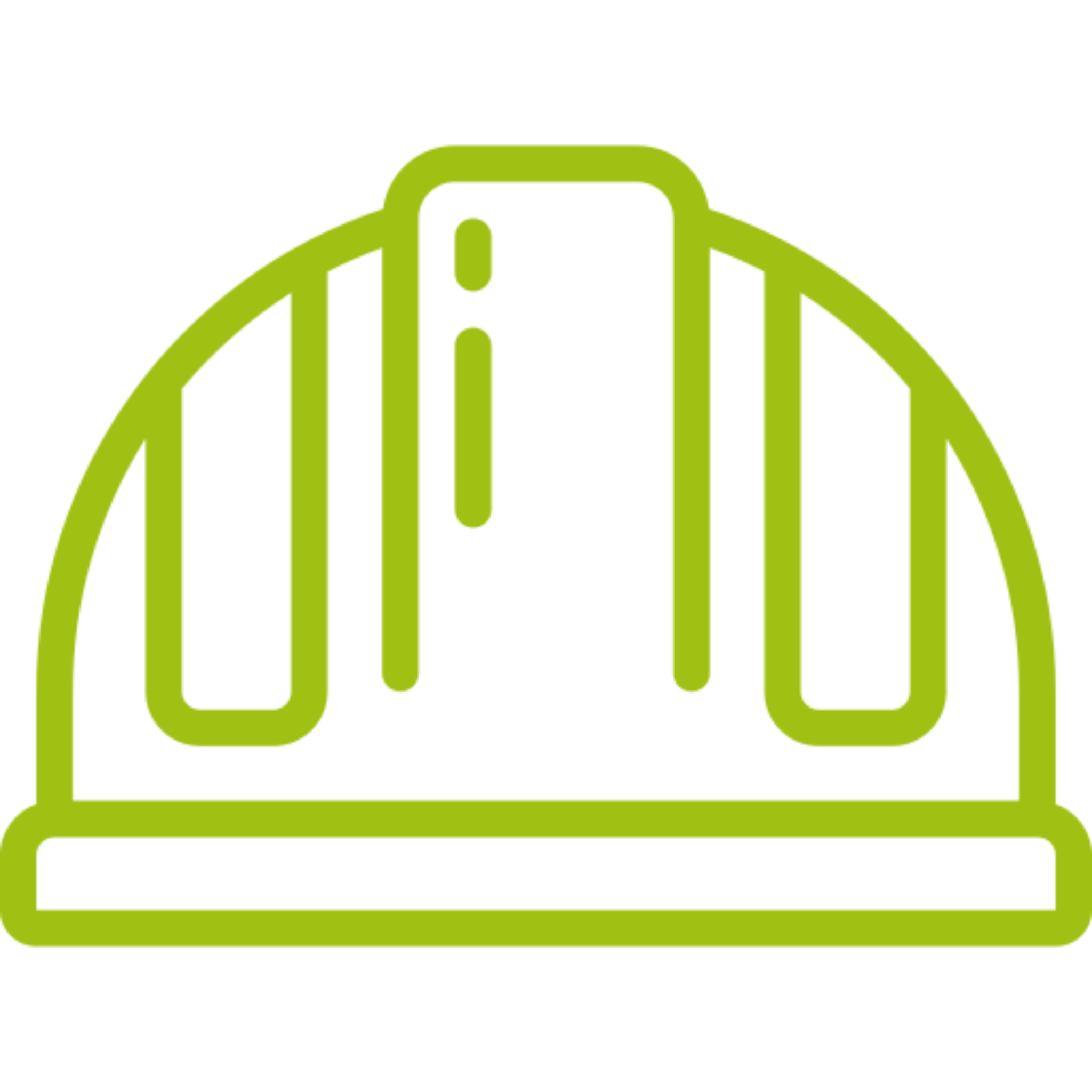 Green construction hard hat icon